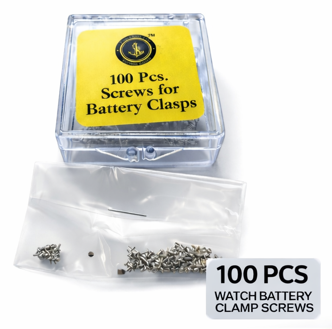 Watch battery clamp screws, view 4