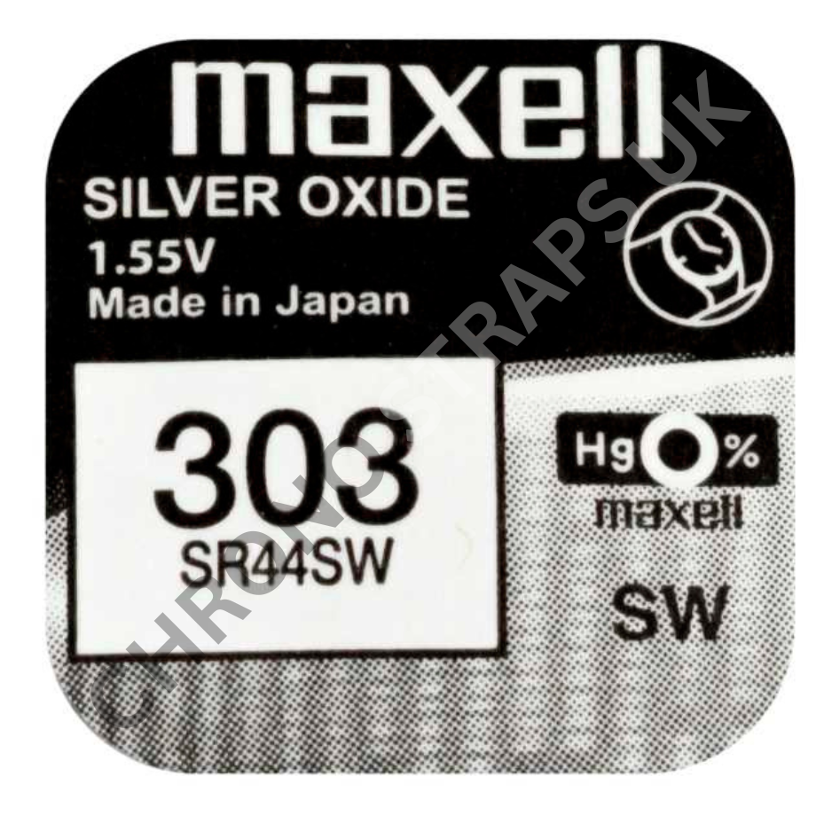 Maxell 303 / SR44SW Silver Oxide Watch Battery | Chrono Straps UK