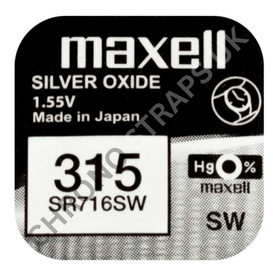 Maxell 315 / SR716SW Silver Oxide Watch Battery | Chrono Straps UK