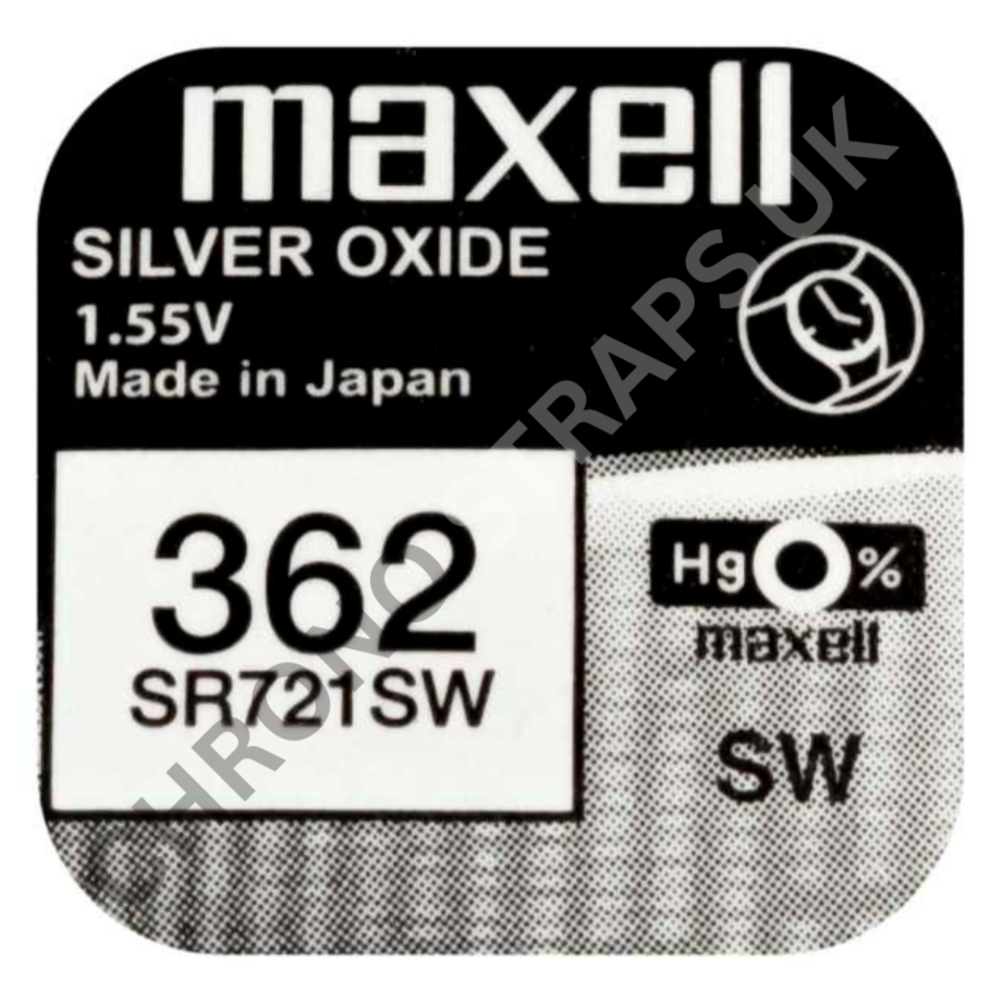 Maxell 362 / SR721SW Silver Oxide Watch Battery | Chrono Straps UK