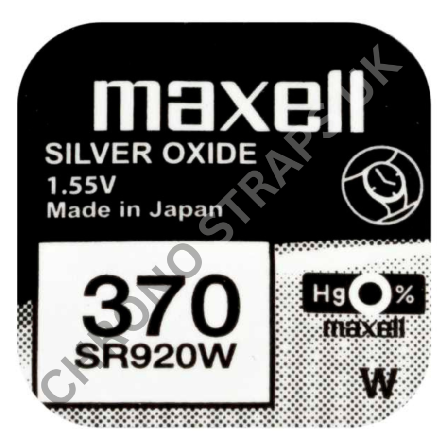 Maxell 370 / SR920W Silver Oxide Watch Battery | Chrono Straps UK