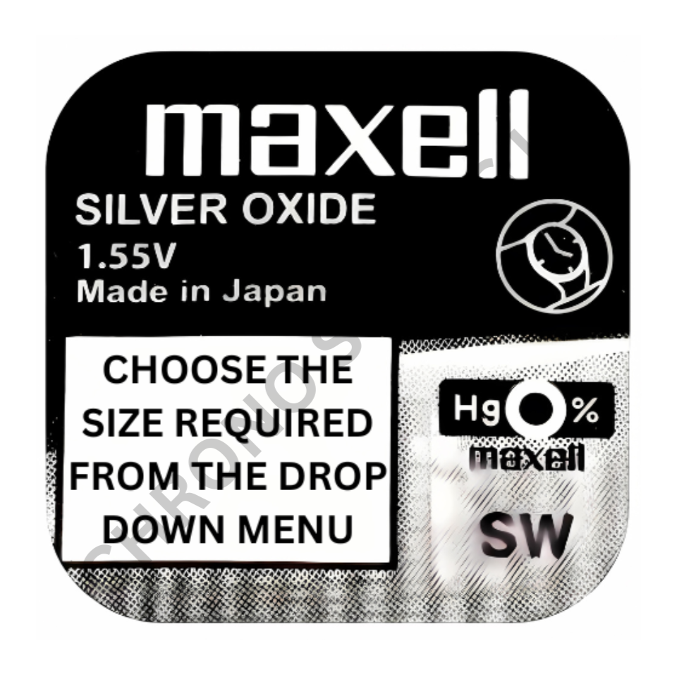 Maxell SR Watch Battery 1.55V Silver Oxide Coin Cell Full Range UK