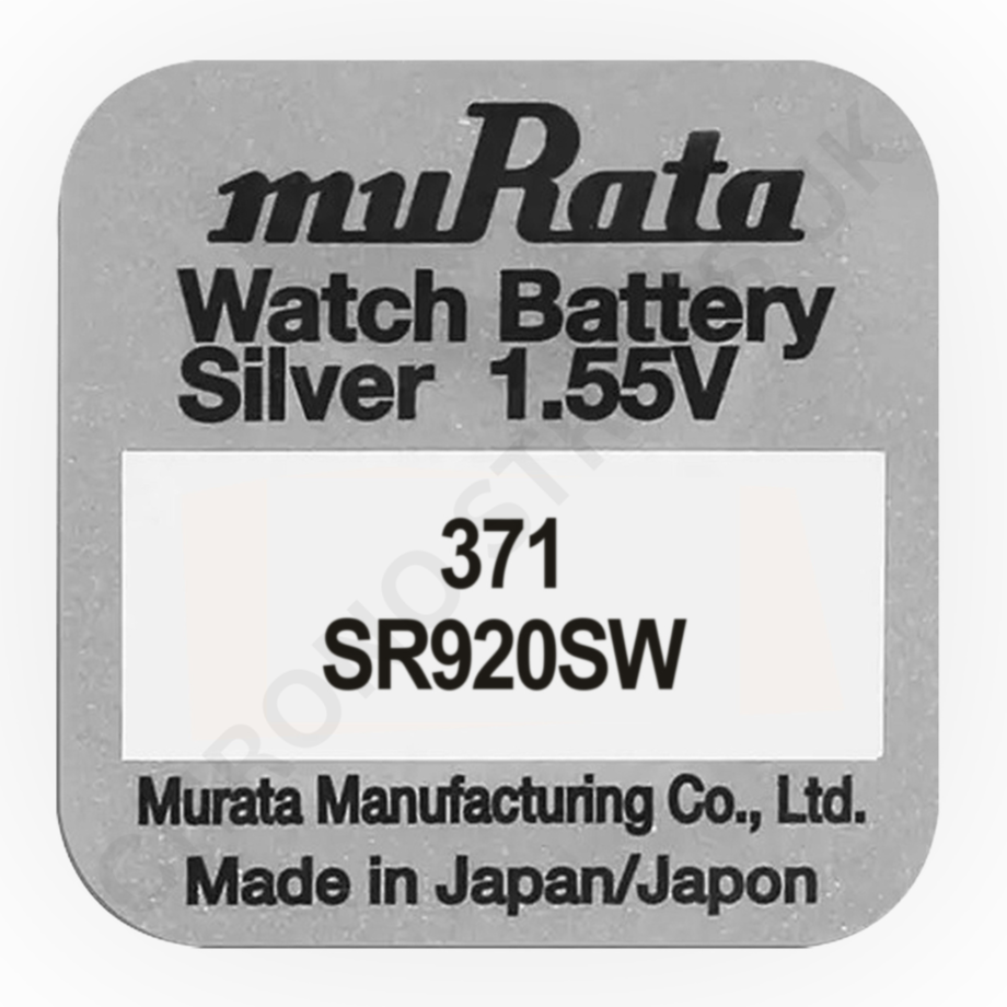 Murata 371 / SR920SW Silver Oxide Watch Battery | Chrono Straps UK