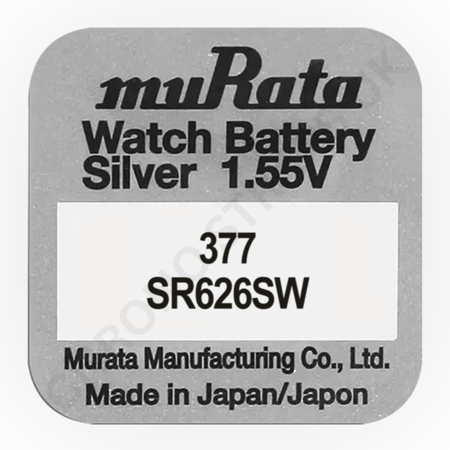 Murata 377 / SR626SW Silver Oxide Watch Battery | Chrono Straps UK