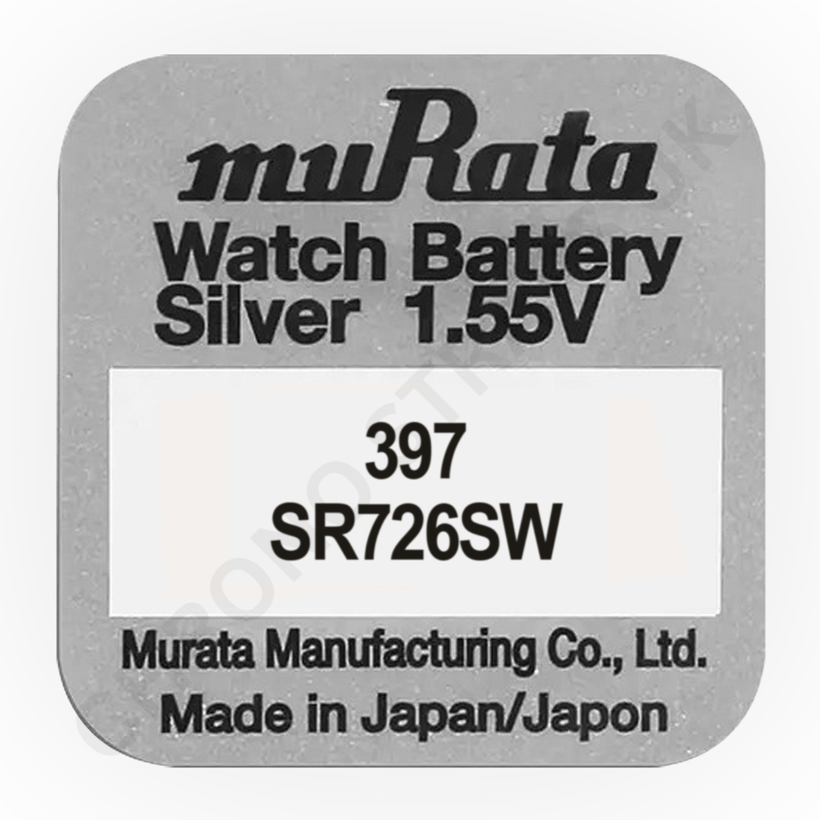 Murata 397 / SR726SW Silver Oxide Watch Battery | Chrono Straps UK