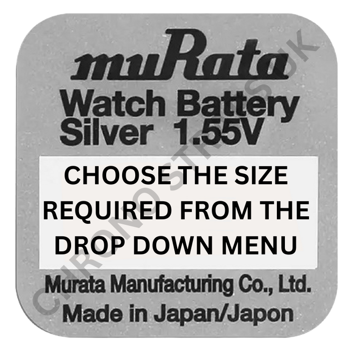 Murata Silver Oxide Watch Battery - Various Sizes