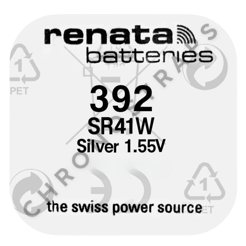 Renata 392 / SR41W Swiss Made Silver Oxide Watch Battery