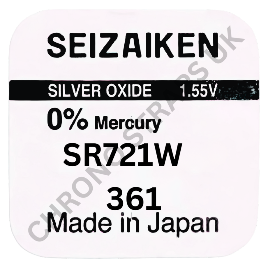 Seizaiken by Seiko 361 / SR721W Silver Oxide Watch Battery | Chrono Straps UK