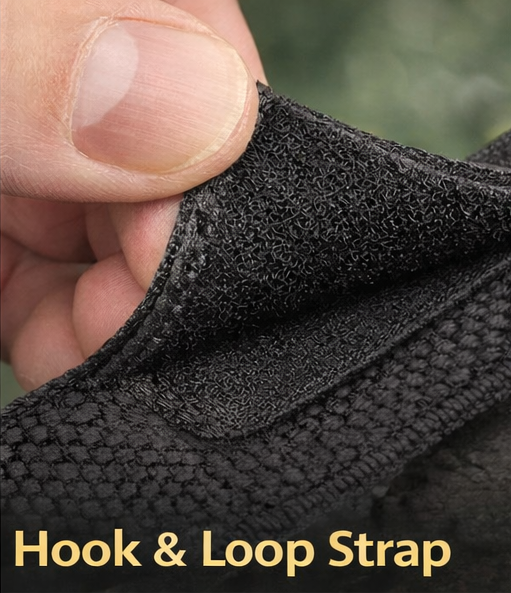 X-Treme 20mm Hook & Loop Nylon Watch Strap - Black | Chrono Straps UK - 4