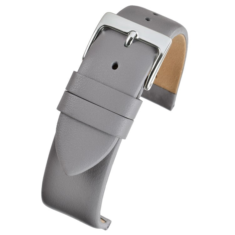 14mm Grey Smooth Leather Watch Strap Fits Most Watches