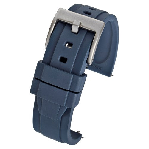 22mm Blue Rubber\Resin Quick Release Watch Strap | Chrono Straps UK
