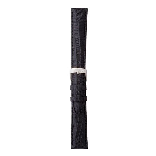 20mm Morellato Black Genuine Lizard Watch Strap | Chrono Straps UK