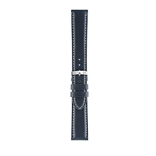 22mm Morellato Blue Leather Watch Strap | Chrono Straps UK