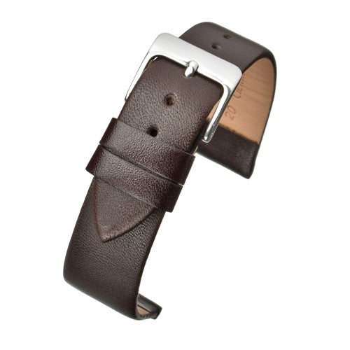 12mm Brown Leather Tapered Watch Strap | Chrono Straps UK