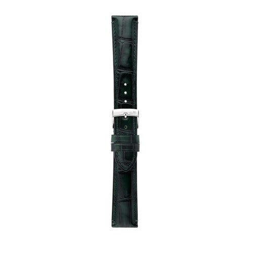 20mm Morellato Green Leather Watch Strap | Chrono Straps UK