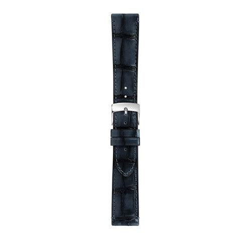 22mm Morellato Blue Leather Watch Strap | Chrono Straps UK