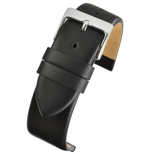 10mm Black Leather Essential Watch Strap | Chrono Straps UK