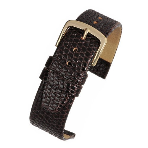 22mm Brown Leather Essential Watch Strap | Chrono Straps UK