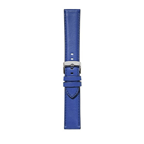 22mm Morellato Blue Leather Watch Strap | Chrono Straps UK