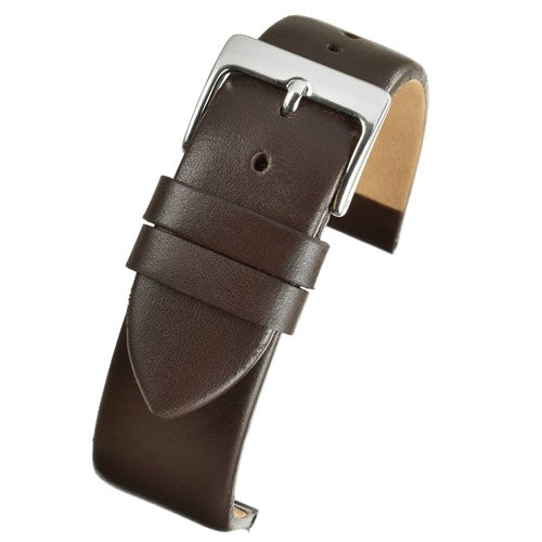 26mm Brown Leather Essential Watch Strap | Chrono Straps UK