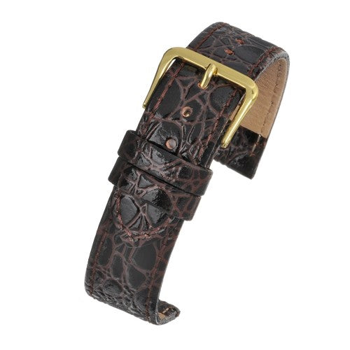 24mm Brown Leather Budget Watch Strap | Chrono Straps UK