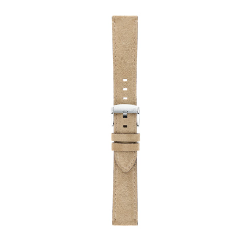 22mm Morellato Cream Leather Watch Strap | Chrono Straps UK