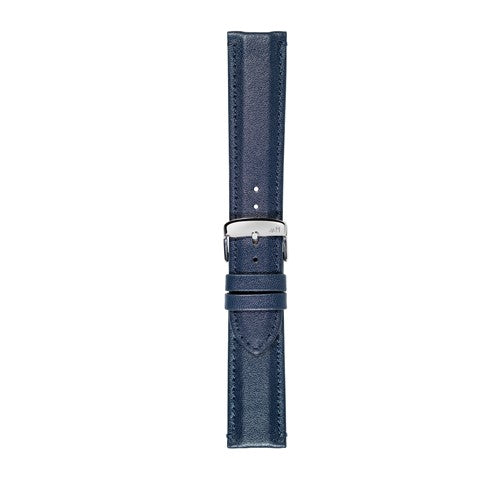 24mm Morellato Blue Leather Watch Strap | Chrono Straps UK