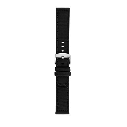22mm Morellato Black Nylon\Woven Watch Strap | Chrono Straps UK