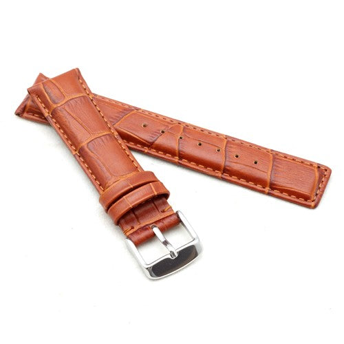 20mm Brown Leather Brand Compatible Watch Strap | Chrono Straps UK