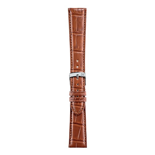 22mm Morellato Brown Genuine Alligator Watch Strap | Chrono Straps UK
