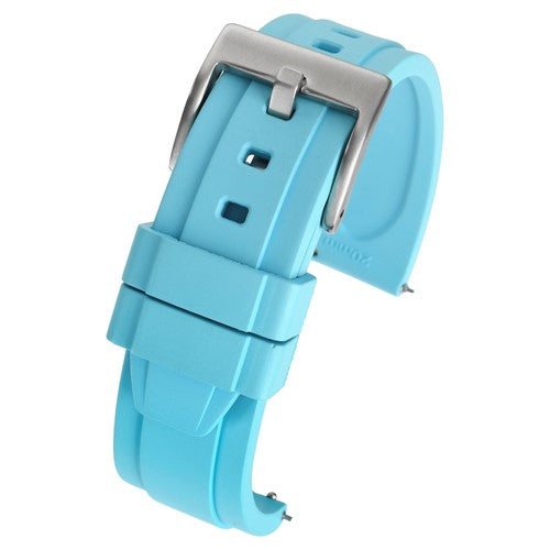 22mm Blue Rubber\Resin Quick Release Watch Strap | Chrono Straps UK