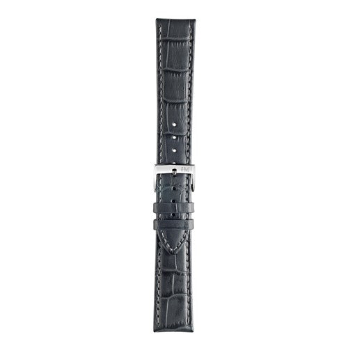 16mm Morellato Grey Leather Watch Strap | Chrono Straps UK