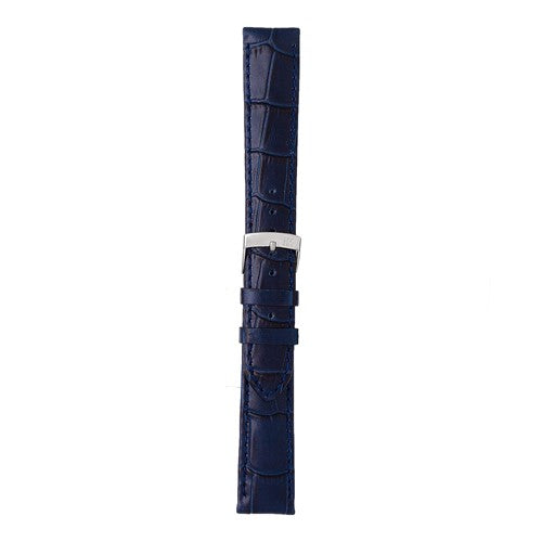 22mm Morellato Blue Leather Watch Strap | Chrono Straps UK