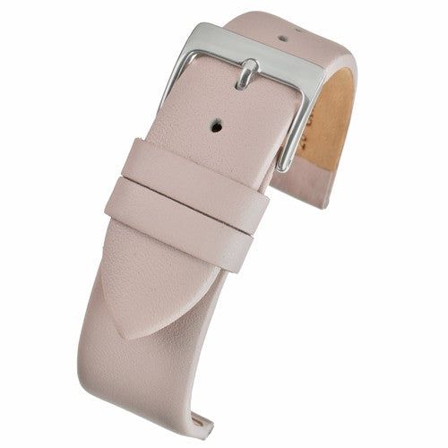 24mm Pink Leather Essential Watch Strap | Chrono Straps UK