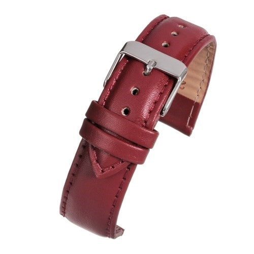 26mm Red Leather Budget Watch Strap | Chrono Straps UK
