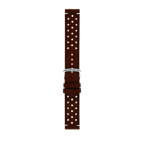 22mm Morellato Brown Leather Watch Strap | Chrono Straps UK
