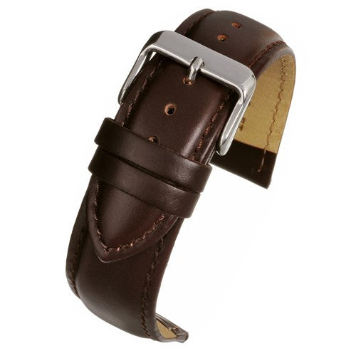 22mm Brown Leather Essential Watch Strap | Chrono Straps UK