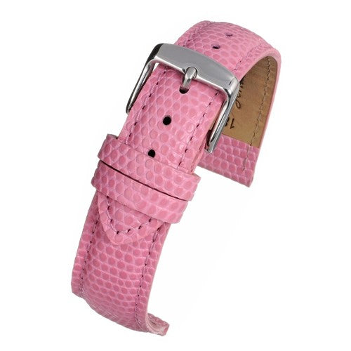 18mm Pink Leather Essential Watch Strap | Chrono Straps UK