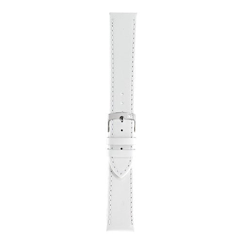 16mm Morellato White Leather Watch Strap | Chrono Straps UK