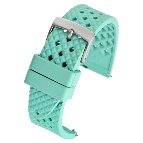 22mm Cyan Rubber\Resin Quick Release Watch Strap | Chrono Straps UK