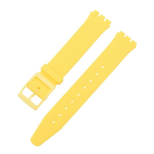 17mm Yellow Silicone Brand Compatible Watch Strap | Chrono Straps UK