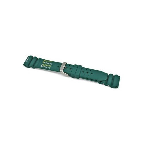 22mm Green Rubber\Resin Divers / Rubber / Silicone Watch Strap | Chrono Straps UK
