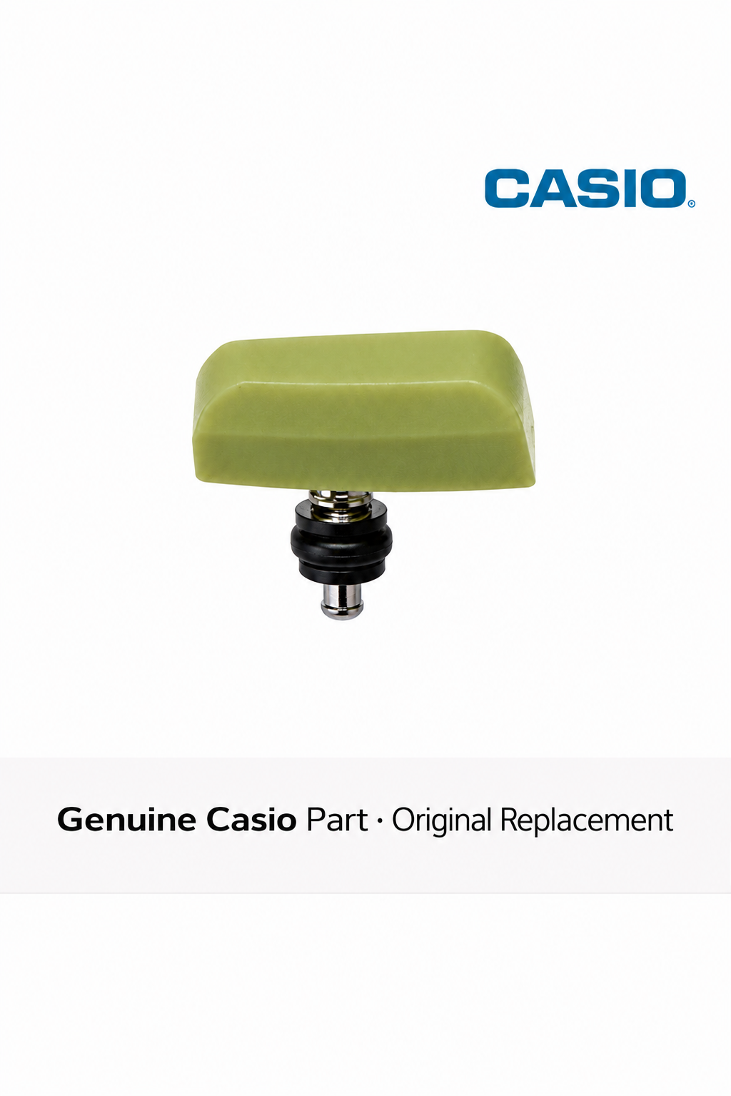 Genuine Casio 10249173 button assembly for Baby-G BGA-100-8B - light grey resin button with stainless steel stem and gaskets