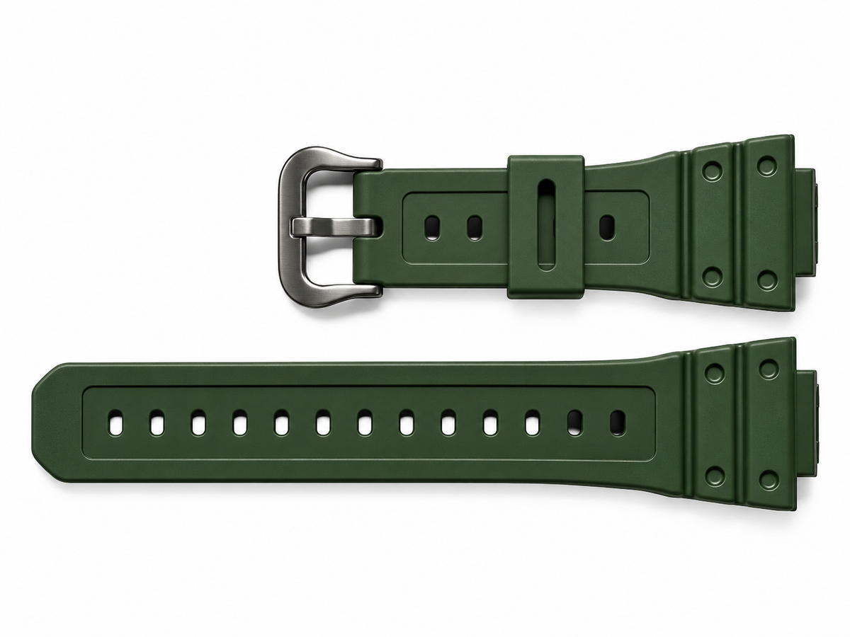 Casio DW-5600RB-3 Watch Strap Replacement Band, Genuine Part 10634397