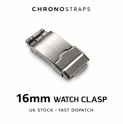 Premium Stainless Steel Watch Clasp Secure Lock Deployment Buckle 16mm 18mm 20mm