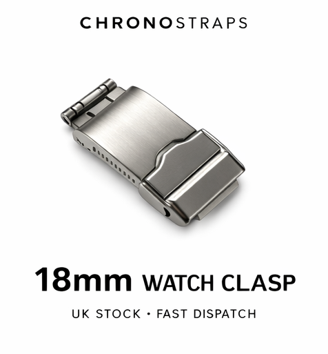 Premium Stainless Steel Watch Clasp Secure Lock Deployment Buckle 16mm 18mm 20mm