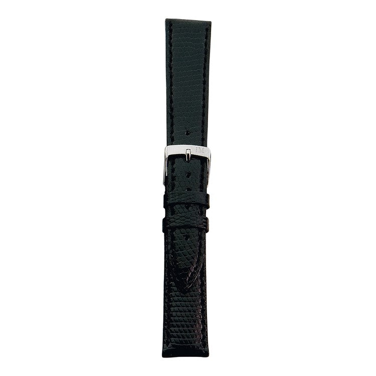 18mm Morellato Black Genuine Lizard Watch Strap