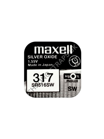 Maxell 317 / SR516SW Silver Oxide Watch Battery | Chrono Straps UK