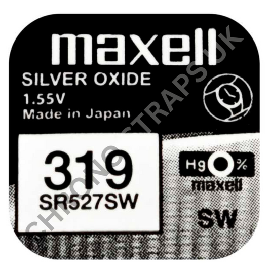 Maxell 319 / SR527SW Silver Oxide Watch Battery | Chrono Straps UK