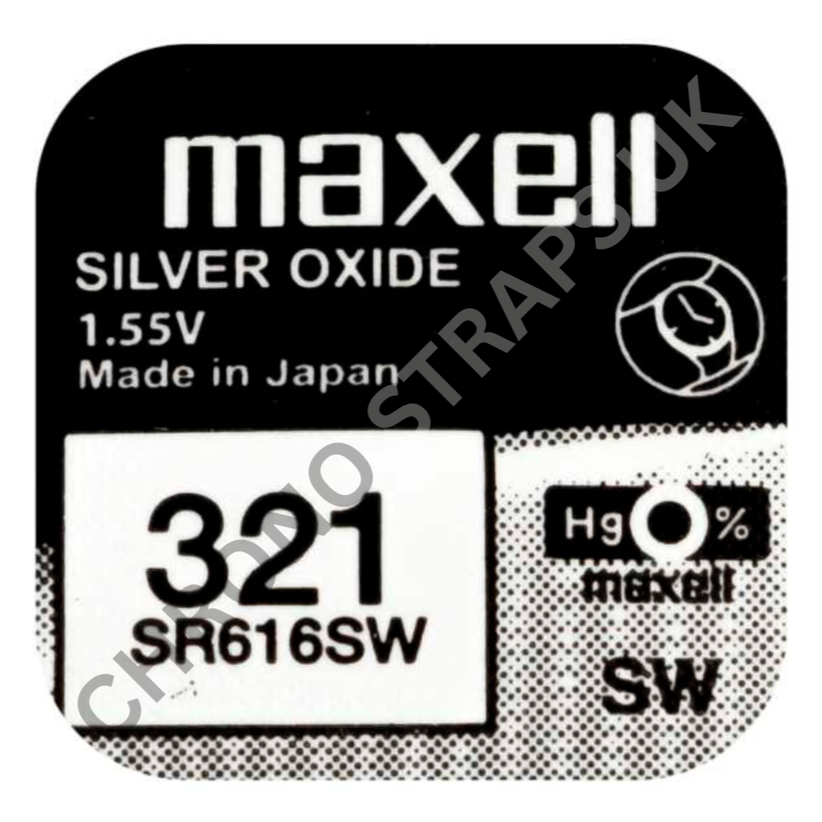 Maxell 321 / SR616SW Silver Oxide Watch Battery | Chrono Straps UK